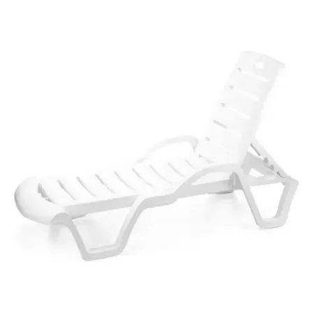 Espreguiçadeira Plástica Branca Para Laje Conforto Branco