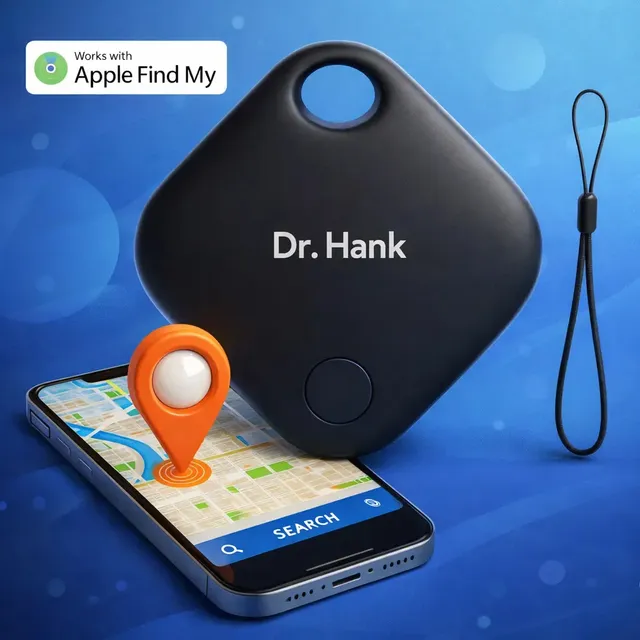 Mini Localizador Rastreador Smart Tag Gps Cor Preto Dr Hank Compatível Com iPhone Apple Preto