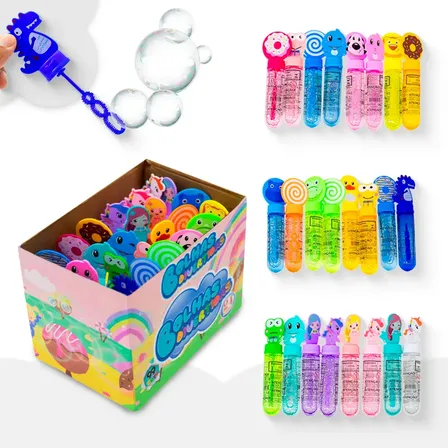 Kit 24 Bolhas De Sabão Brinquedo Lança Bolinha Lembrancinha Aniversario Atacado Colorido Sortido Infantil Criança