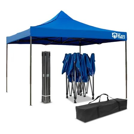 Tenda Gazebo Sanfonada Articulada 2x2m Impermeável Durável Proteção Ao Ar Livre Camping Praia Btg200m The Black Tools
