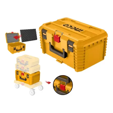 Caixa De Ferramentas Empilhável 19pol Funda Pbxs103 Ingco Laranja Amarelo
