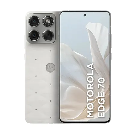 Smartphone Motorola Edge 70 5g Crystals By Swarovski - 512gb 24gb (12gb Ram + 12gb Ram Boost), Ultrafino, 3 Cameras 50mp E Tela Extreme Amoled 120hz Branco