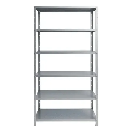 Estante De Aço DMECOM Ferro Metal Armário Industrial Reforçado Organizadora 6 Bandejas Prateleiras 190x90x27cm Resistente Inox Cozinha Almoxarifado Escritório Livreiro Depósito