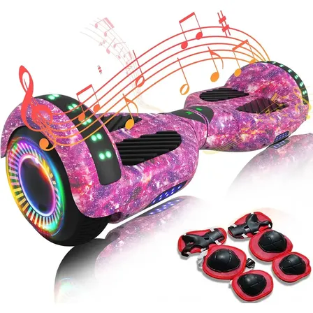 Hoverboard Rmira 6.5 Bluetooth De 500w Com Som E Luzes Led Para Crianças E Adultos Violeta