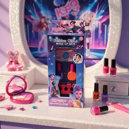 Kit Maquiagem K-pop Menina Infantil Guerreiras Brinquedo