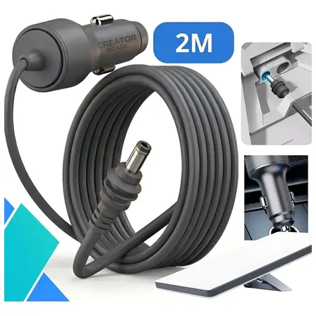 Cabo Carregador Starlink Mini Veicular Isqueiro Cinzeiro Pd 12v / 24v Original 2m Dc Alimentação Energia Para Ligar No Carro/van/caminhão, Ônibus E Navios Mothorromes Creator Brasil