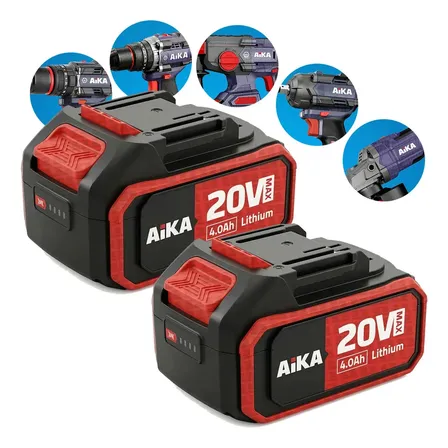 Kit 2 Bateria Lithium 20v 4.0ah Para As Máquinas Da Aika