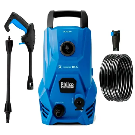 Lavadora De Alta Pressão Jato Compacta Philco Plp2200 1300w 1300 Psi/libras 312l/h Lança Regulável 127v Azul