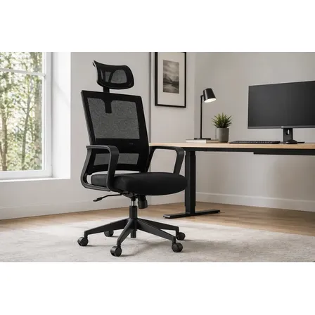 Cadeira Ergonômica Home Office Giratória Mesh Executiva Suporte Lombar Reclinável Reguláveis Confortável Presidente