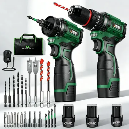 Kit Furadeira Impacto + Parafusadeira 3 Baterias Sem Fio