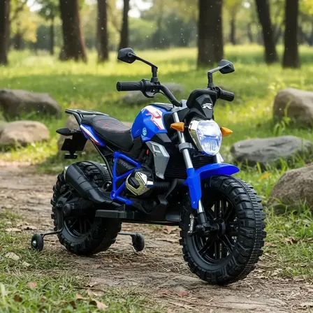 Mini Moto Elétrica Infantil 12v Com Pneus De Borracha Eva! Cor Azul Voltagem Do Carregador 127/220v