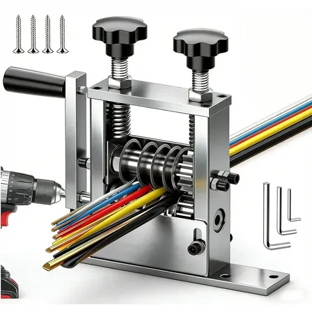 Descascador De Fios Vários Buracos Portátil Manual Elétricomaquina De Descascador Eletrico Fio Para Fios E Cabos De 3 A 17 Mm, Máquina De Decapagem Elétrica De Fios De Cobre+nf
