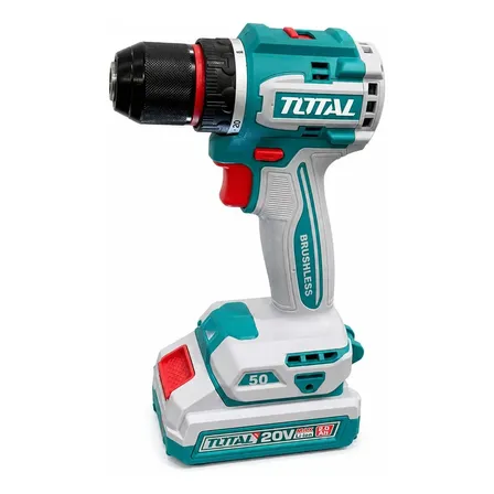 Parafusadeira 20v Total 2x Bateria 2ah Motor Brushless Azul