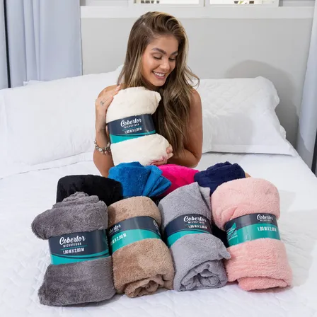 40 Unidade Manta Fleece Promoção 2,00 M X 1,80 M