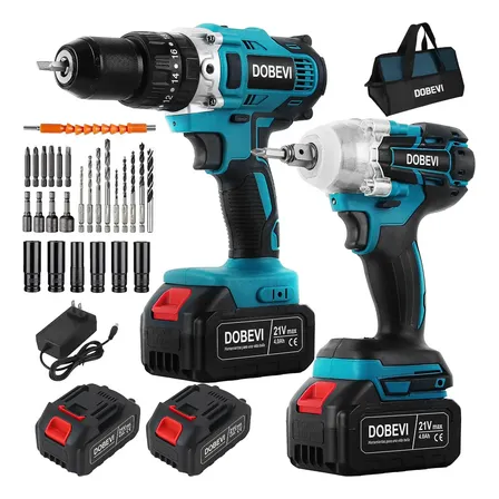 Parafusadeira Furadeira De Impacto + Chave Impacto Brushless
