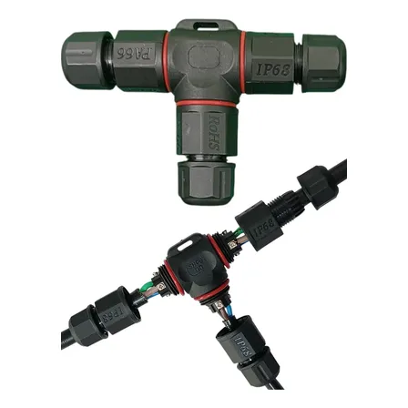 Conector T 3 Vias Emenda T 3 Polos Protegida Ip68 Cabo 10mm