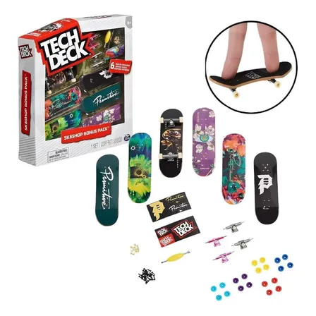 Tech Deck Kit 6 Skate Para Dedos Com Acessórios Original