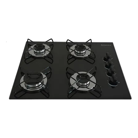 Fogão Cooktop Gás 4 Bocas Ultra Chama 127v/220v Preto