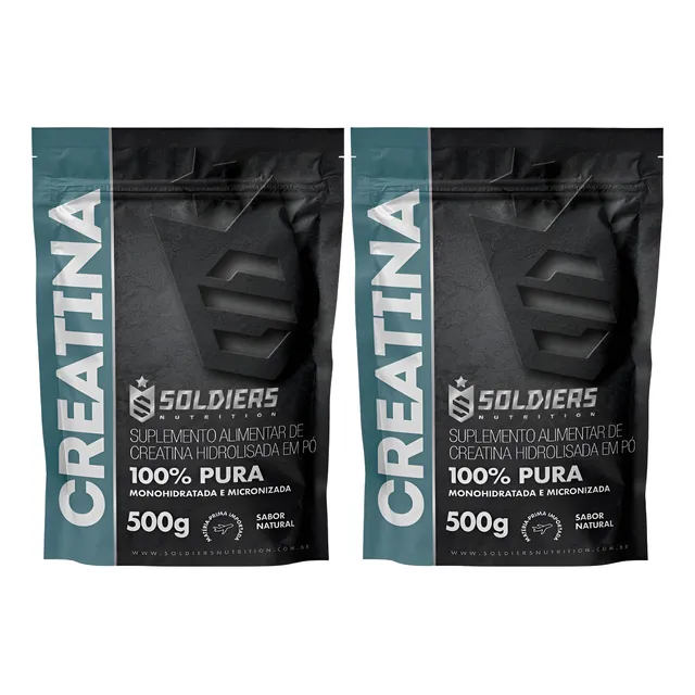 Creatina Monohidratada 500g - 100% Pura Importada - (2 Uni) 100% Puro