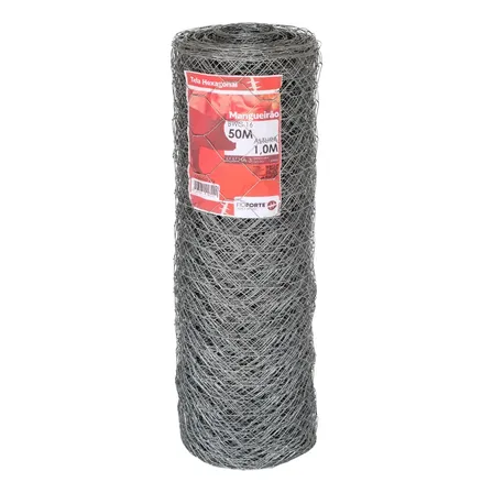 Tela Mangueirão 1mx50m Fio 18 Porco Carneiro Hexagonal