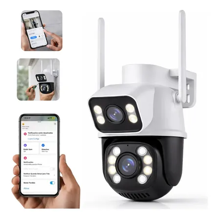 Câmera De Segurança A28b 5g Ampla Visão Dupla 3+3 Mp Icsee
