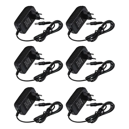 Kit 6 Fonte Fita Led Eletrônica 3a 12v Bivolt Pino P4 Cftv
