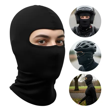 Touca Balaclava Premium Luxo Unissex Preto Proteção Uv50+