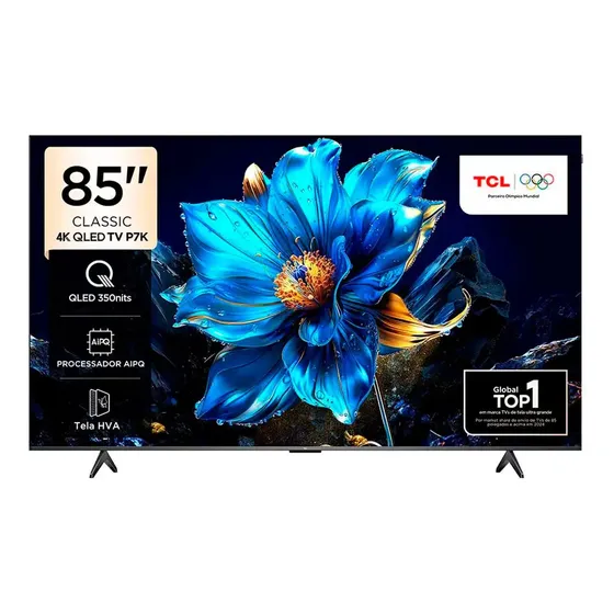 Smart Tv 85 85p7k 4k Qled Uhd 60hz Google Tv Tcl