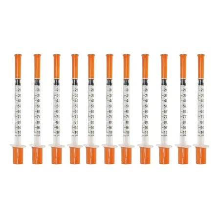 Seringa Insulina 1ml 8x0,30 Agulha Fixa - 10 Unidades 1 Ml