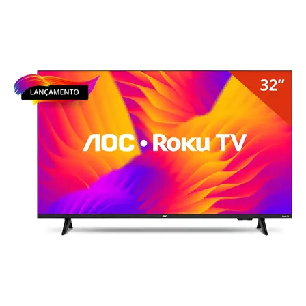 Smart Tv Aoc 32'' Led Roku Hd Wi-fi Quad Core 32s5155 Bivolt