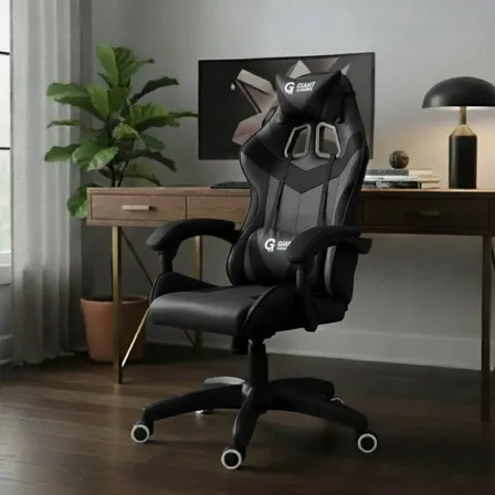Cadeira De Escritório Giant Gamer Ergonômica Giratória Couro