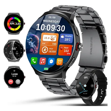 Relógio Inteligente Homem Gps Esportivo Smartwatch Bluetooth