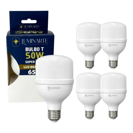 Kit 5 Lâmpadas Led 50w Bulbo Branco Frio 6500k 127/220v