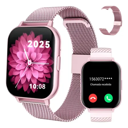 Relógio Smartwatch Prova D'água Ultra Mulher Preto Original