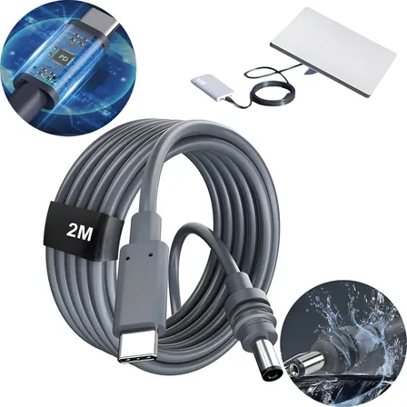 Cabo Carregador Dc Plug Tipo-c 2m Para Starlink Mini