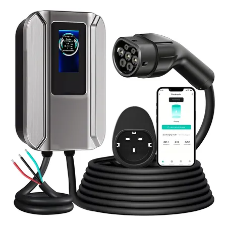 7kw Carregador Carro Elétrico Wifi Tipo 2 Wallbox Cabo 10m