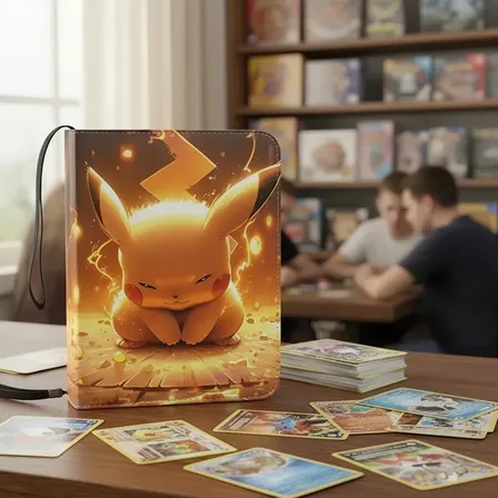 Álbum Pokémon Zíper 400 Cartas + 50 Folhas Tcg