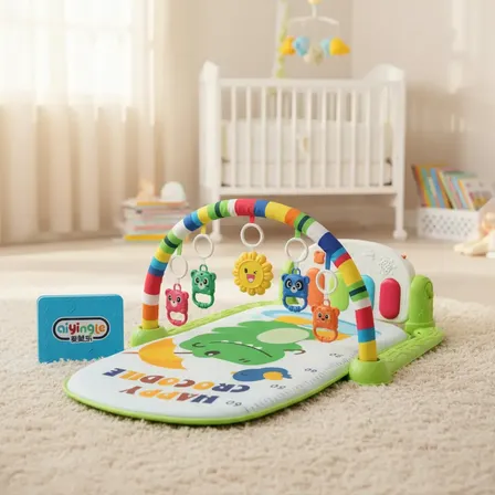 Tapete Infantil Musical Educativo Brinquedo Crocodilo