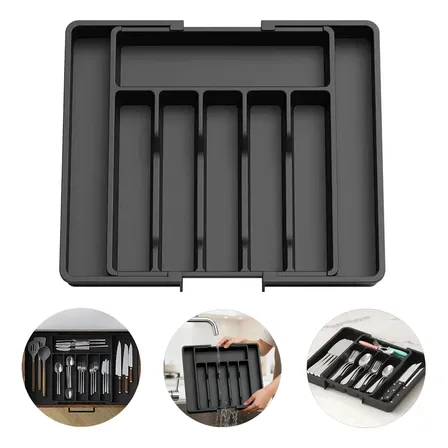 Organizador De Talheres Cozinha C/ Extensor-8 Compartimentos