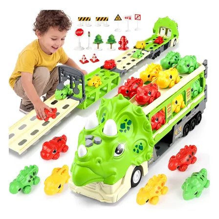 Caminhão De Brinquedo Triceratops 19 Em 1 Com Luzes E Sonoro