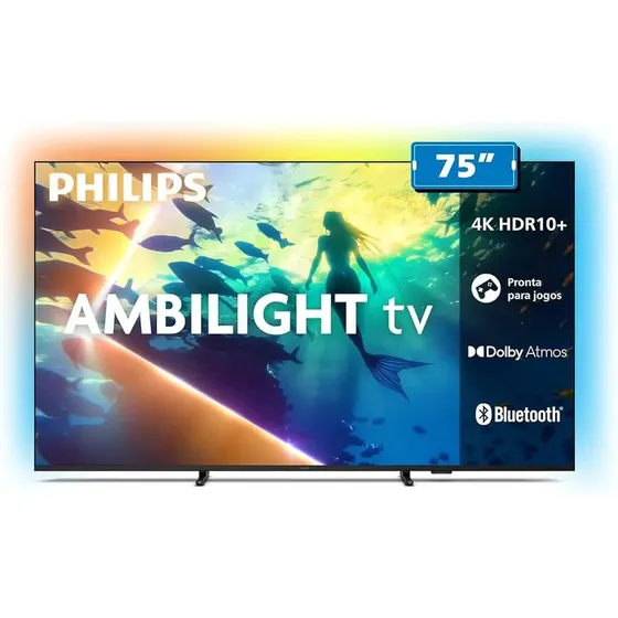 Smart Tv Philips 75 4k Led Ambilight 75pug8100