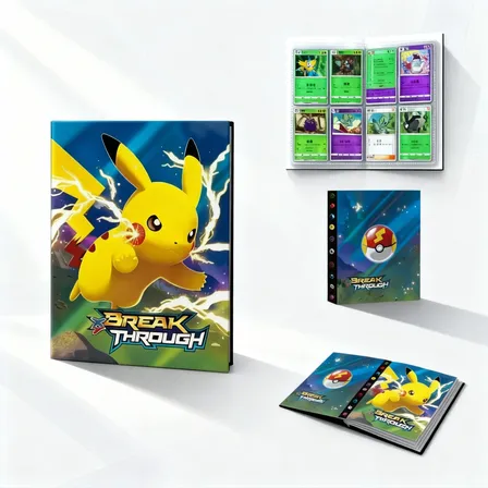 Álbum Pokémon Tcg Pikachu 240 Cartas 30 Páginas Pikachu