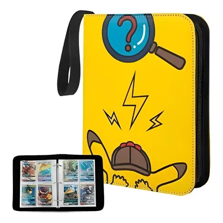 Pasta Fichário Pokémon 400 Cartas Álbum Com Zíper