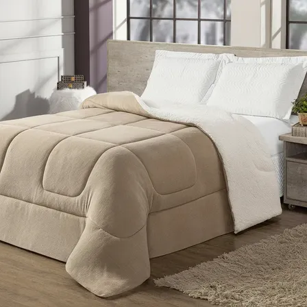 Coberdrom Queen Dupla Face Sherpa Super Quente Inverno
