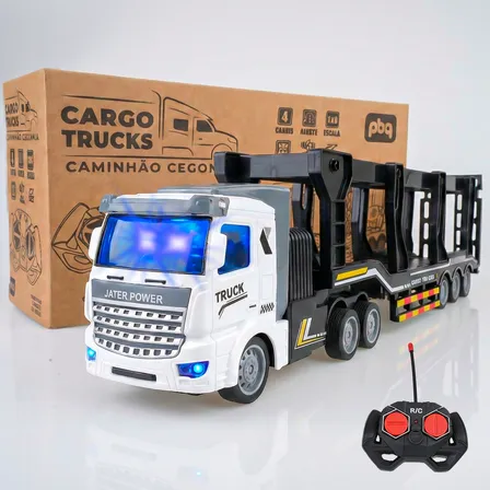 Caminhão Cegonha Controle Remoto Recarregável Iluminado