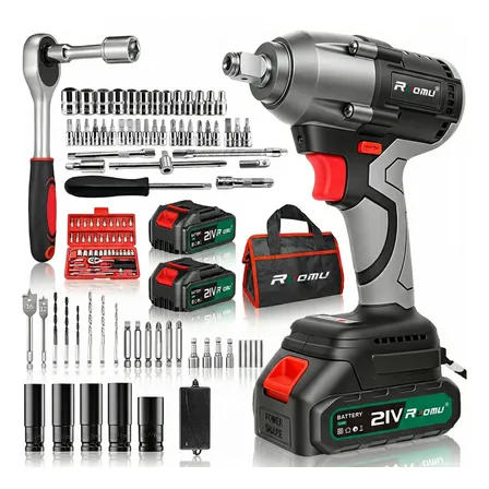 Chave De Impacto Brushless Parafusadeira Furadeira 2 Bateria