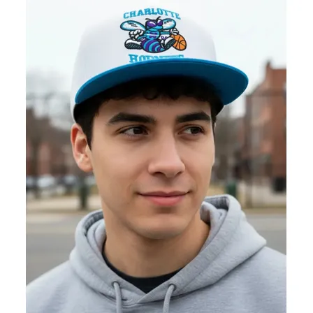 Boné Masculino Aba Meia Curva Charlotte Hornets Retro