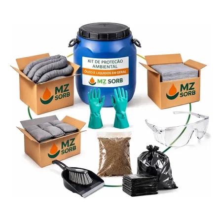 Kit Mitigação Ambiental Para Líquidos Em Geral Bombona 50 Lt