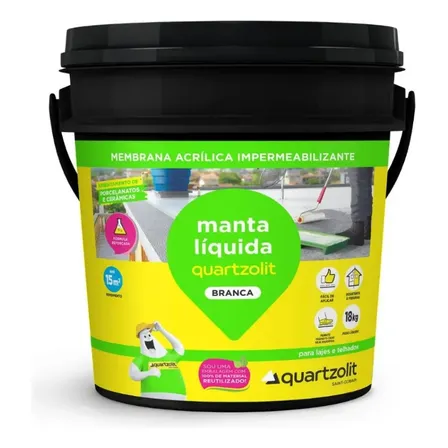Manta Liquida Branca Telhado Quartzolit