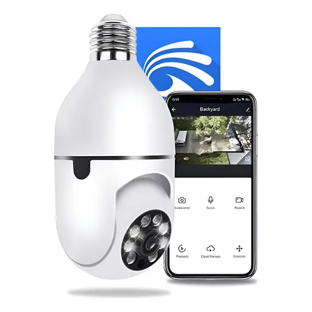 Câmera Lâmpada De Segurança Wifi Ip App Yoosee Visão Noturna
